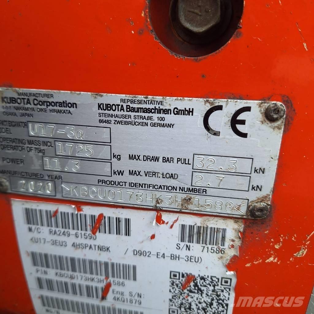 Kubota U 17-3 Mini ekskavatori < 7 t