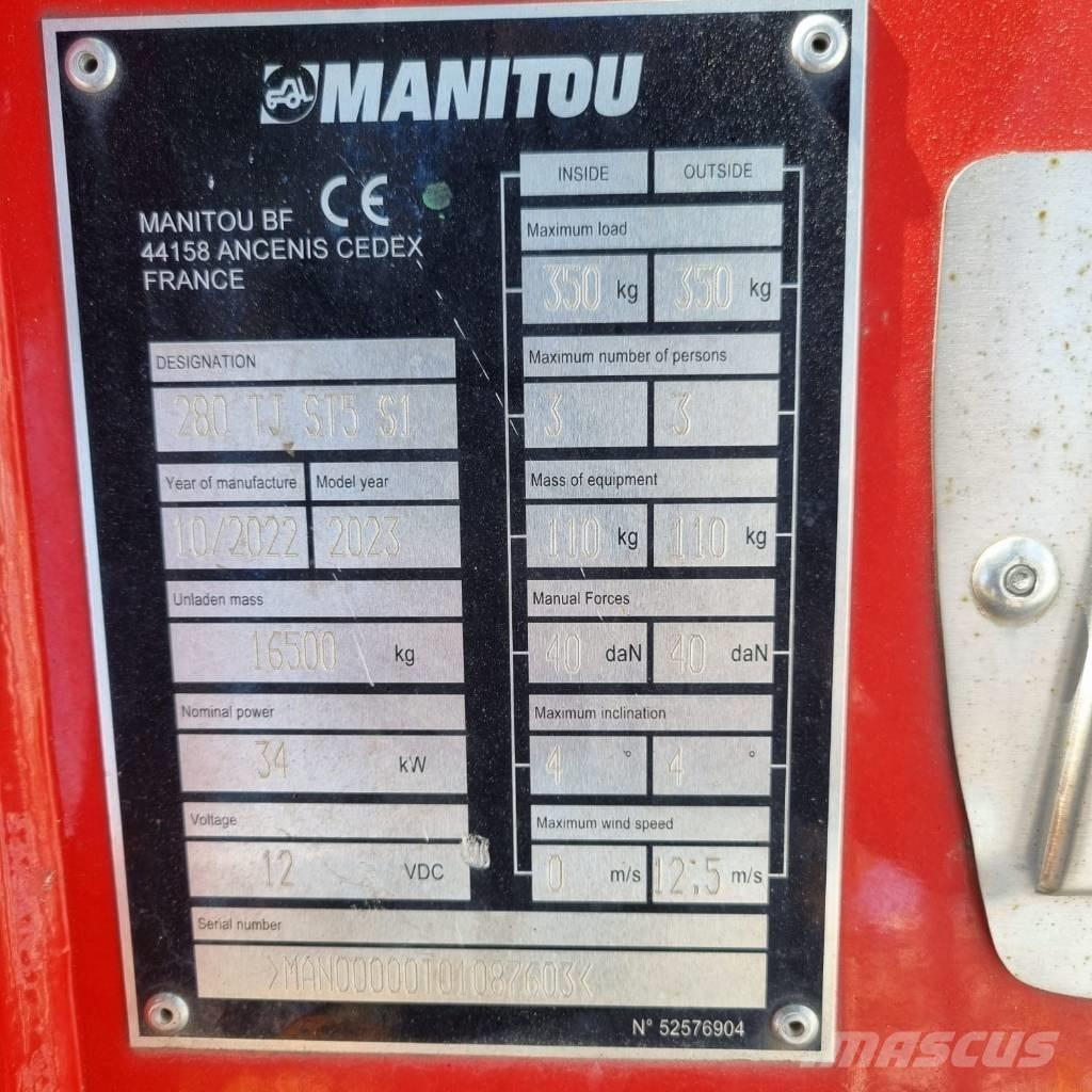Manitou 280 TJ Teleskopiskie pacēlāji