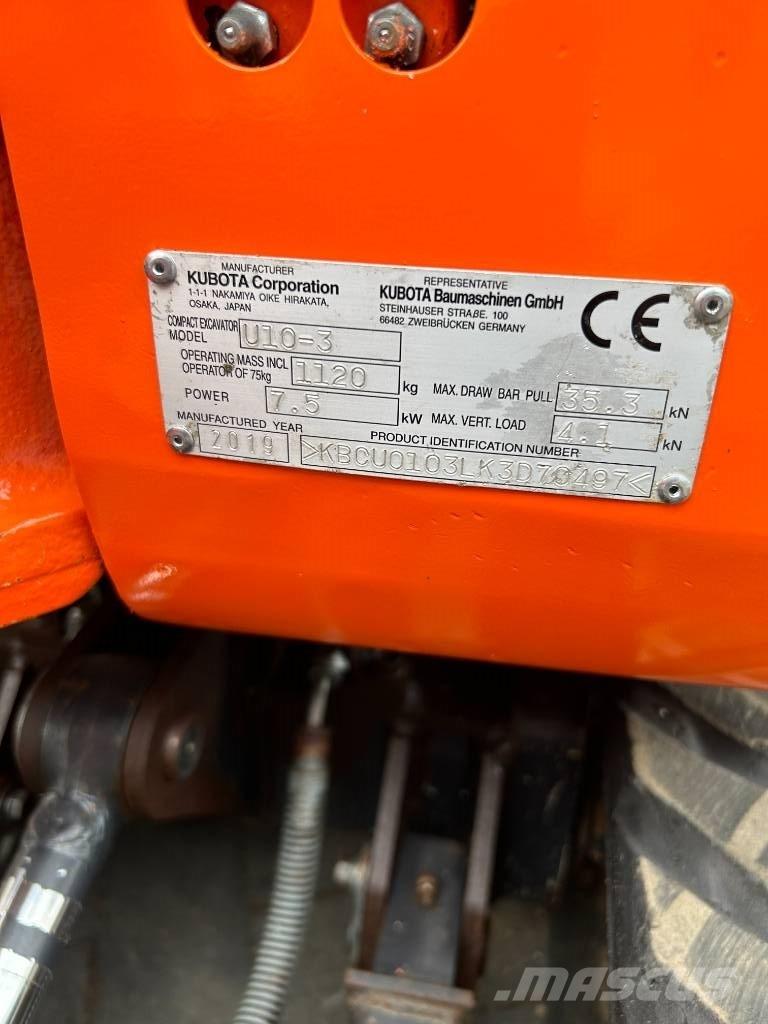 Kubota U 10-3 Mini ekskavatori < 7 t