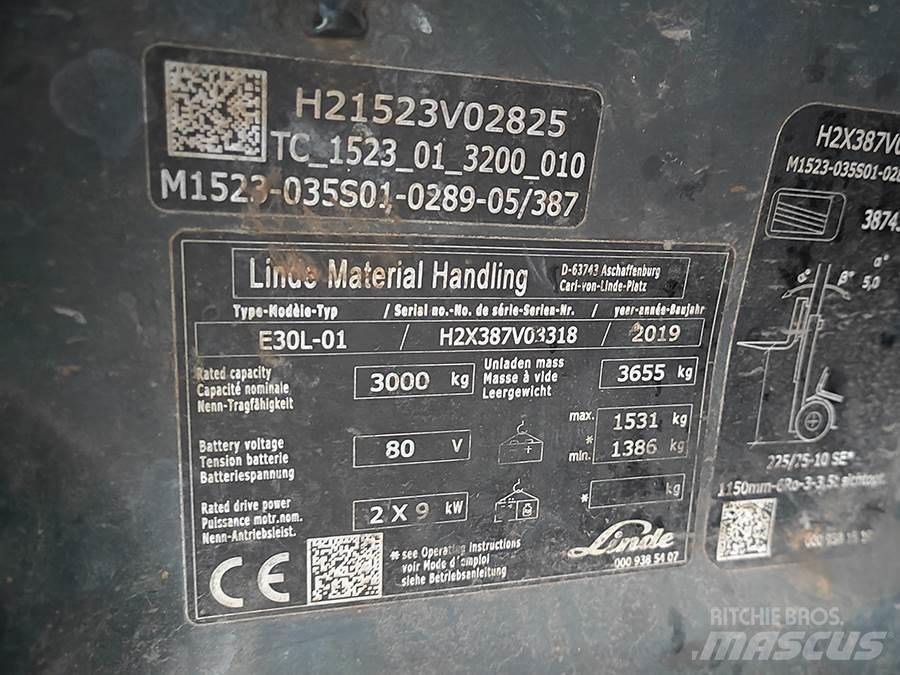 Linde E30L-01 Elektriskie iekrāvēji
