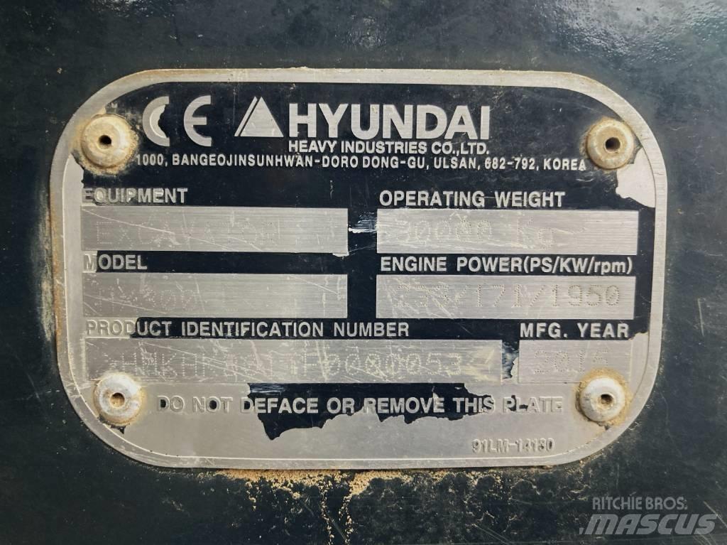 Hyundai HX 300 L Kāpurķēžu ekskavatori
