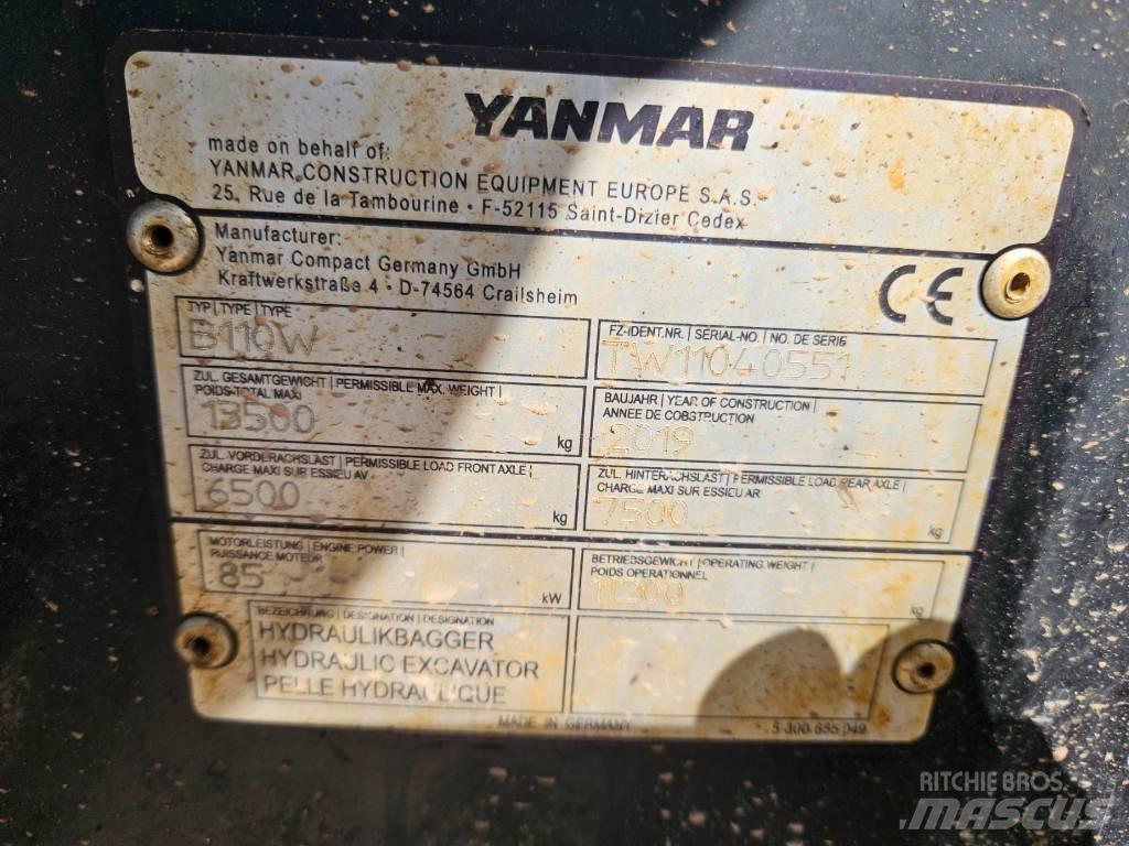 Yanmar B 110 W Ekskavatori-iekrāvēji