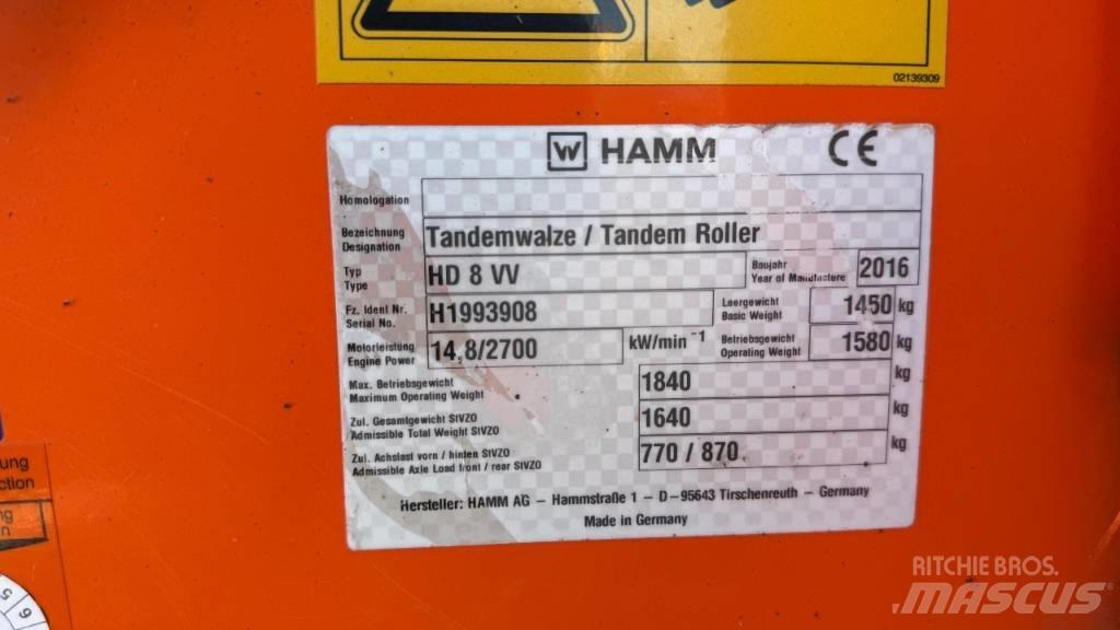 Hamm HD 8 VV Divvalču grunts veltņi
