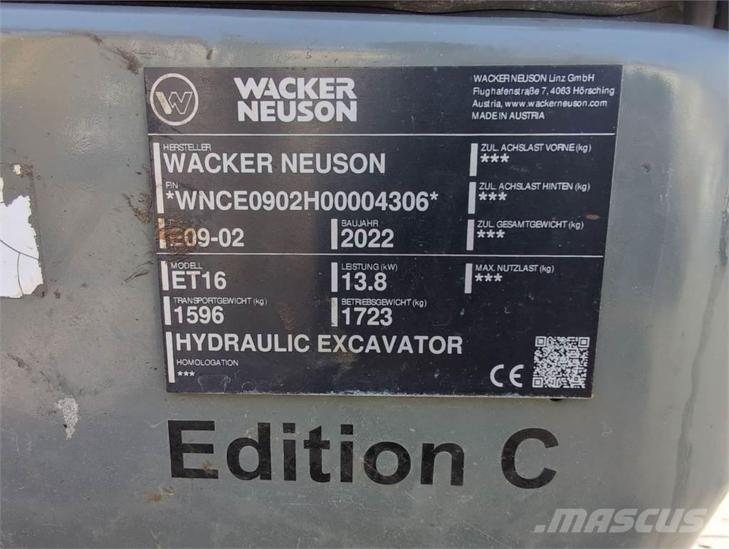 Wacker Neuson ET16 Kāpurķēžu ekskavatori