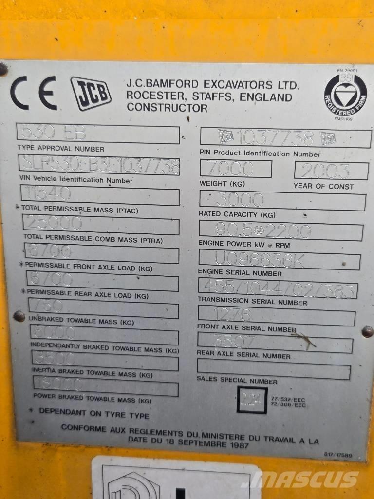 JCB 530 Teleskopiskie manipulatori
