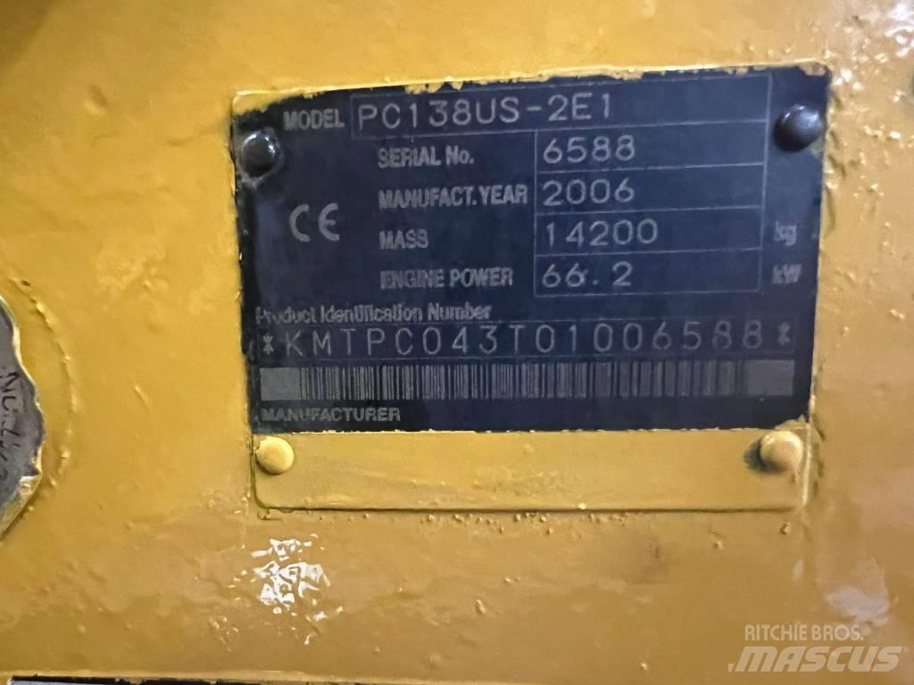 Komatsu PC 138 US Kāpurķēžu ekskavatori