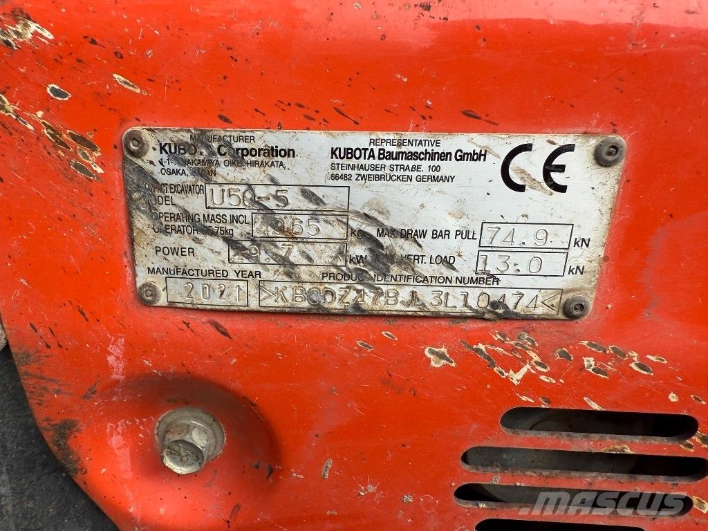 Kubota U 50-5 Mini ekskavatori < 7 t