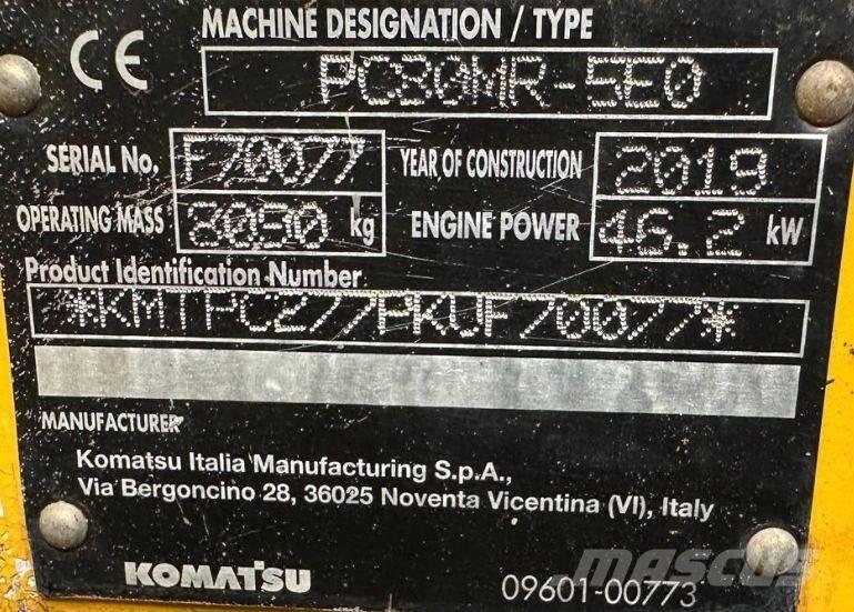 Komatsu PC 80 MR-5EO Vidēja lieluma ekskavatori 7 t - 12 t