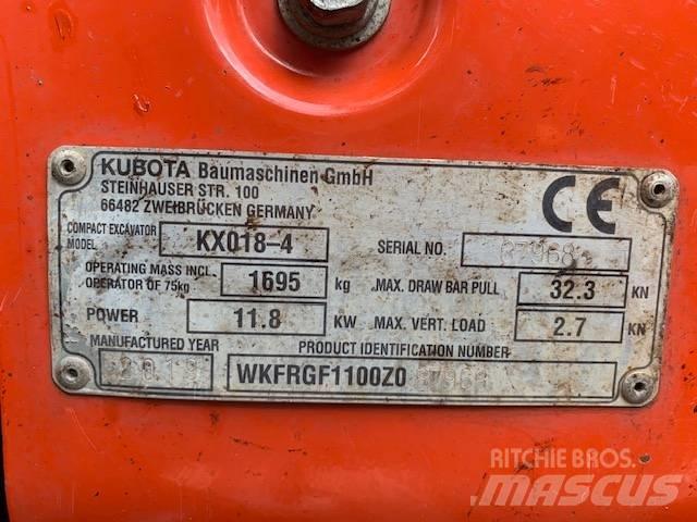 Kubota KX 018-4 Mini ekskavatori < 7 t