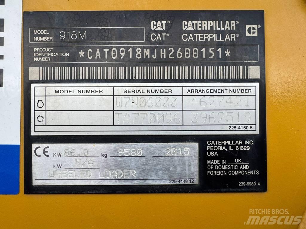 CAT 918 M Iekrāvēji uz riteņiem