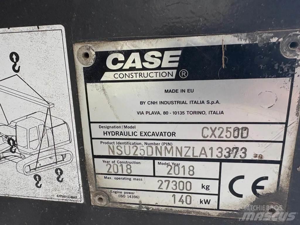 CASE CX250D Kāpurķēžu ekskavatori