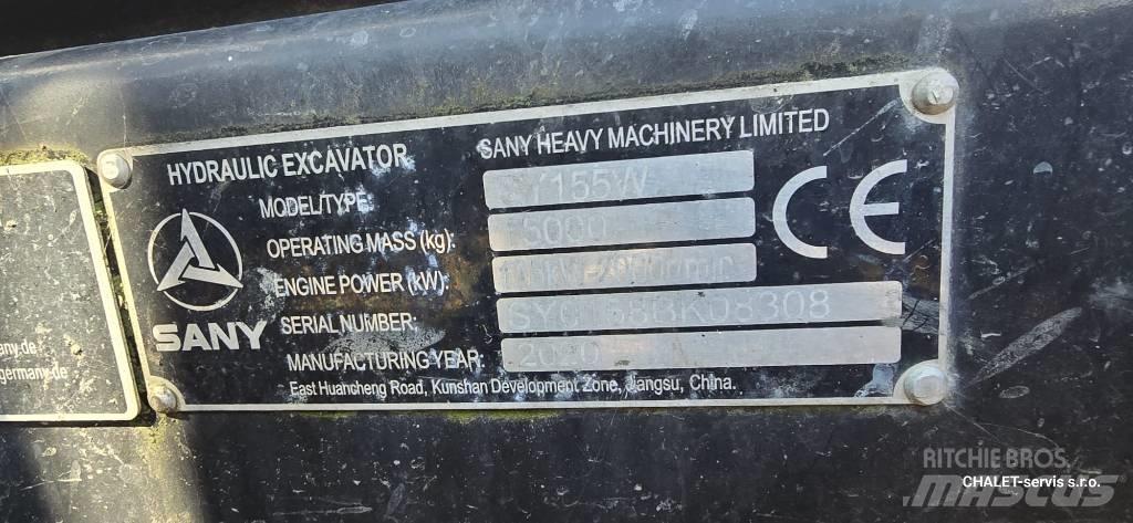 Sany SY 155 W Ekskavatori uz riteņiem