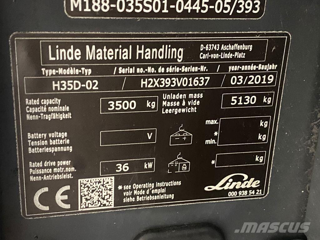 Linde H35D-02 Tehnika ar dīzeļa dzinēju
