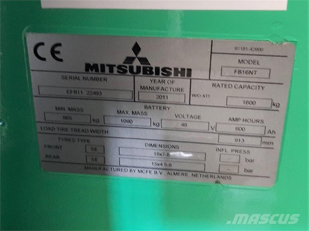 Mitsubishi FB16NT Elektriskie iekrāvēji