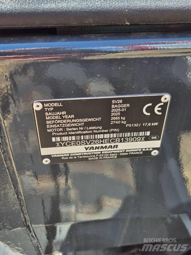 Yanmar SV26 Advance Mini ekskavatori < 7 t