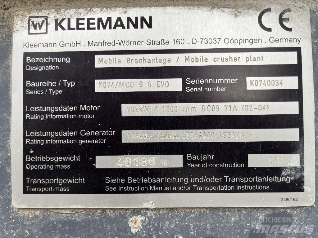 Kleemann MC 09 S Mobilie drupinātāji