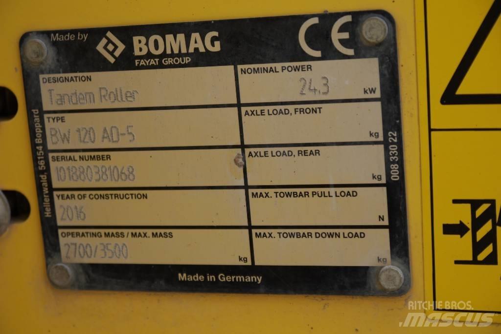 Bomag BW 120 AD-5 Divvalču grunts veltņi