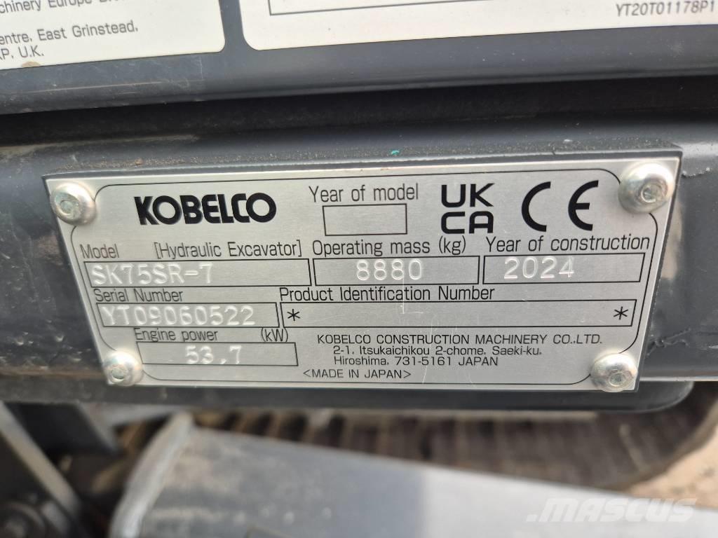 Kobelco SK75SR-7 Vidēja lieluma ekskavatori 7 t - 12 t