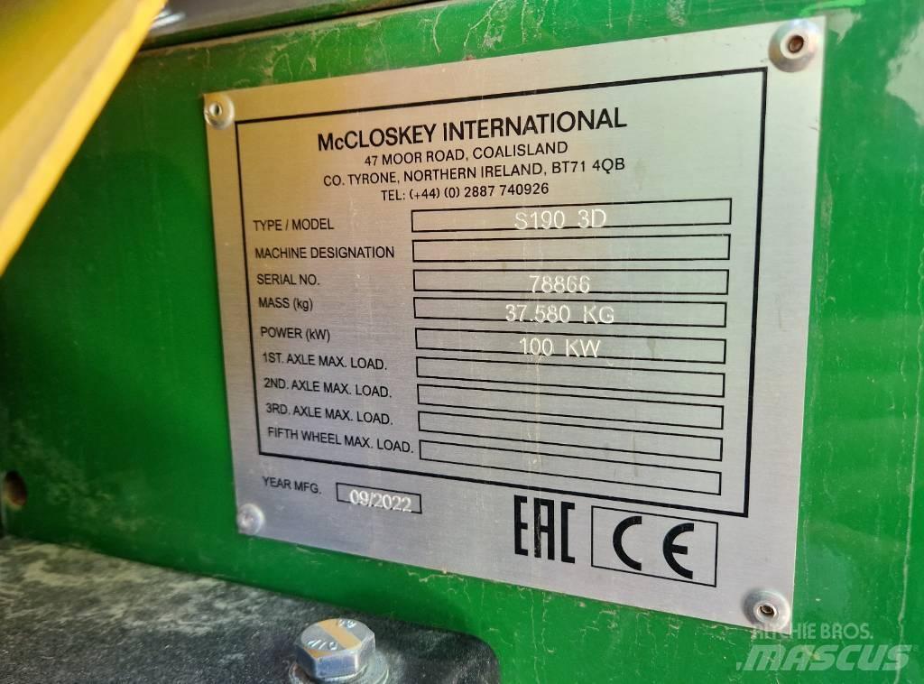 McCloskey S190 Mobilie sieti