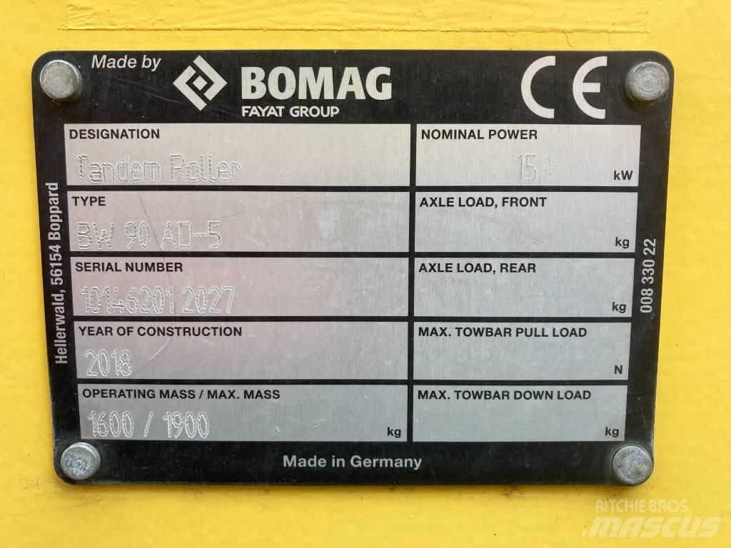 Bomag BW 90 AD-5 Divvalču grunts veltņi