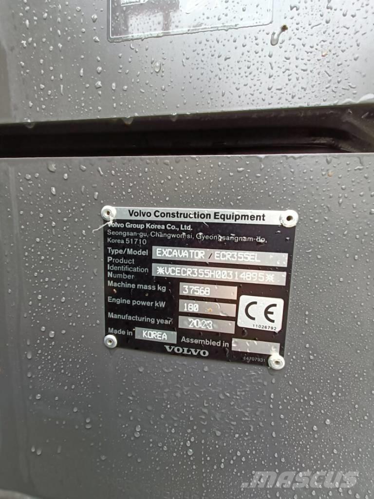 Volvo ECR 355 EL Kāpurķēžu ekskavatori