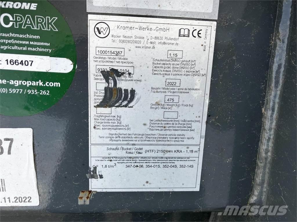 Kramer 2150 mm Frontālo iekrāvēju papildaprīkojums