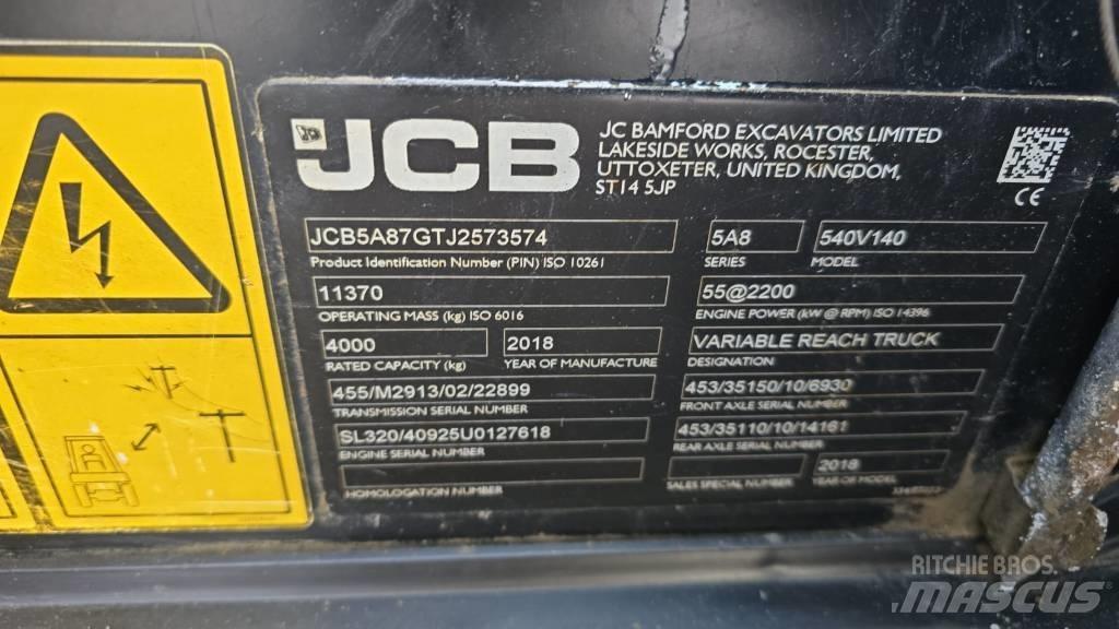 JCB 540-140 Teleskopiskie manipulatori