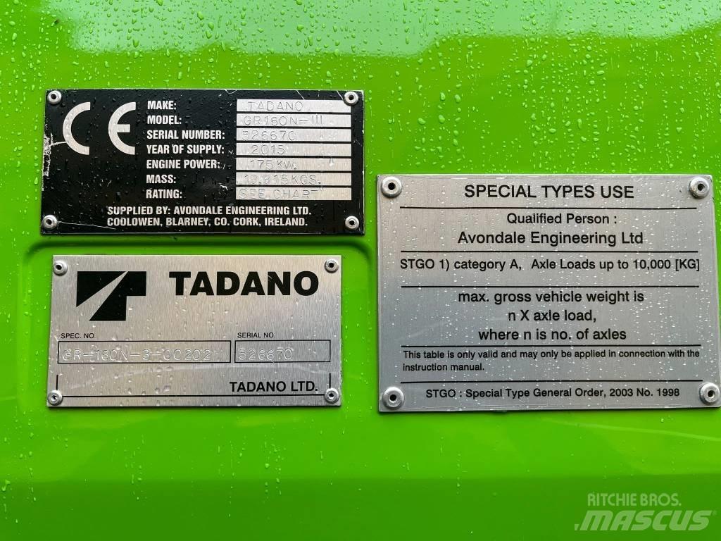 Tadano GR 160 n3 Celtņi nelīdzenām virsmām