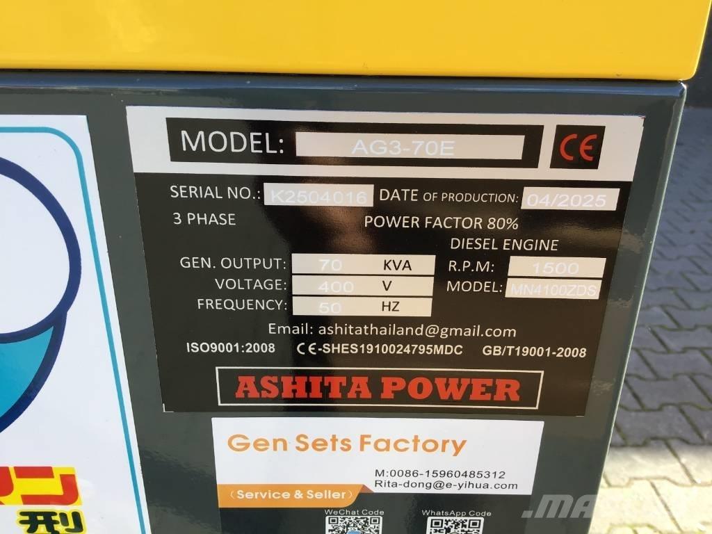 Ashita AG3-70E Dīzeļģeneratori