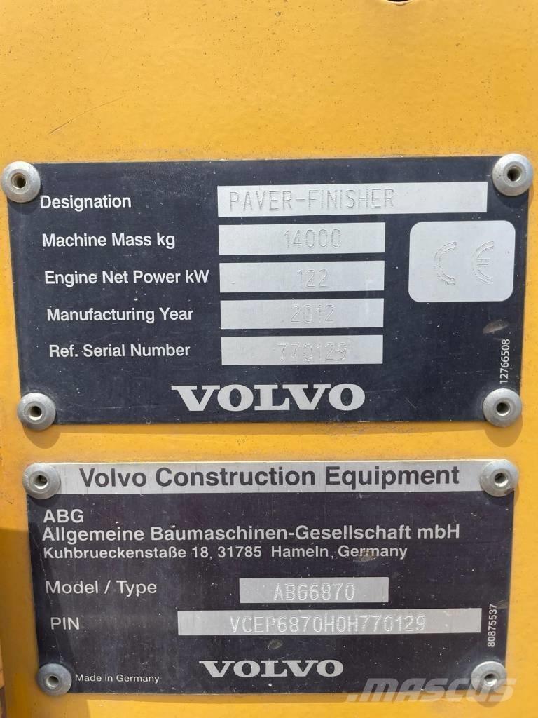 Volvo ABG 6870 Asfalta klājēji