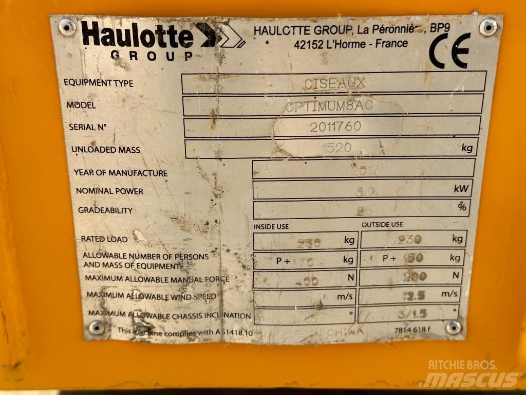Haulotte OPTIMUM 8 Šķerveida pacēlāji