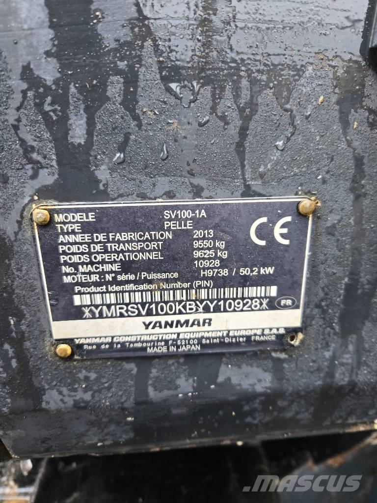 Yanmar SV 100-1A Vidēja lieluma ekskavatori 7 t - 12 t