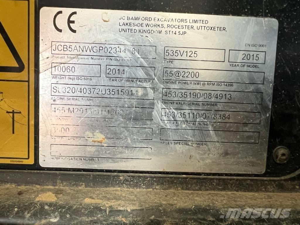 JCB 535-125 Teleskopiskie manipulatori