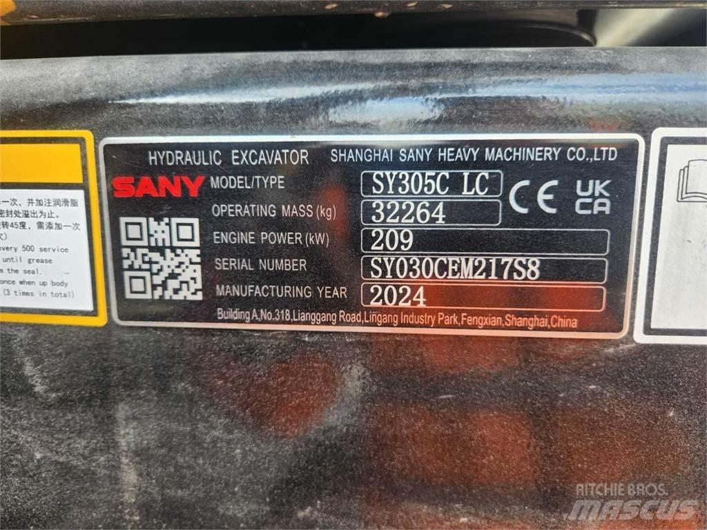 Sany SY305C Kāpurķēžu ekskavatori