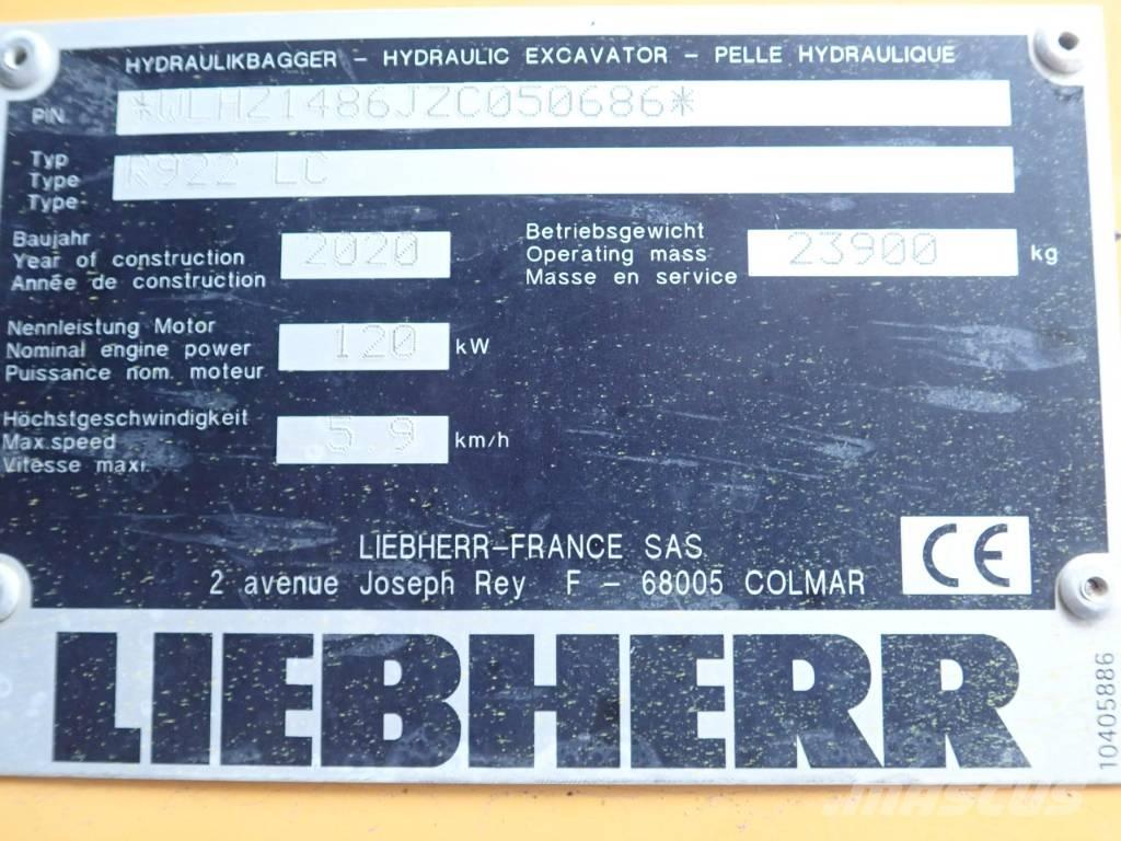 Liebherr R 922 LC Kāpurķēžu ekskavatori