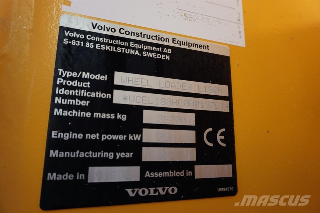 Volvo L 180 H Iekrāvēji uz riteņiem