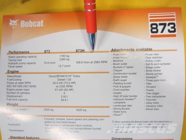Bobcat 873 HF Lietoti riteņu kompaktiekrāvēji