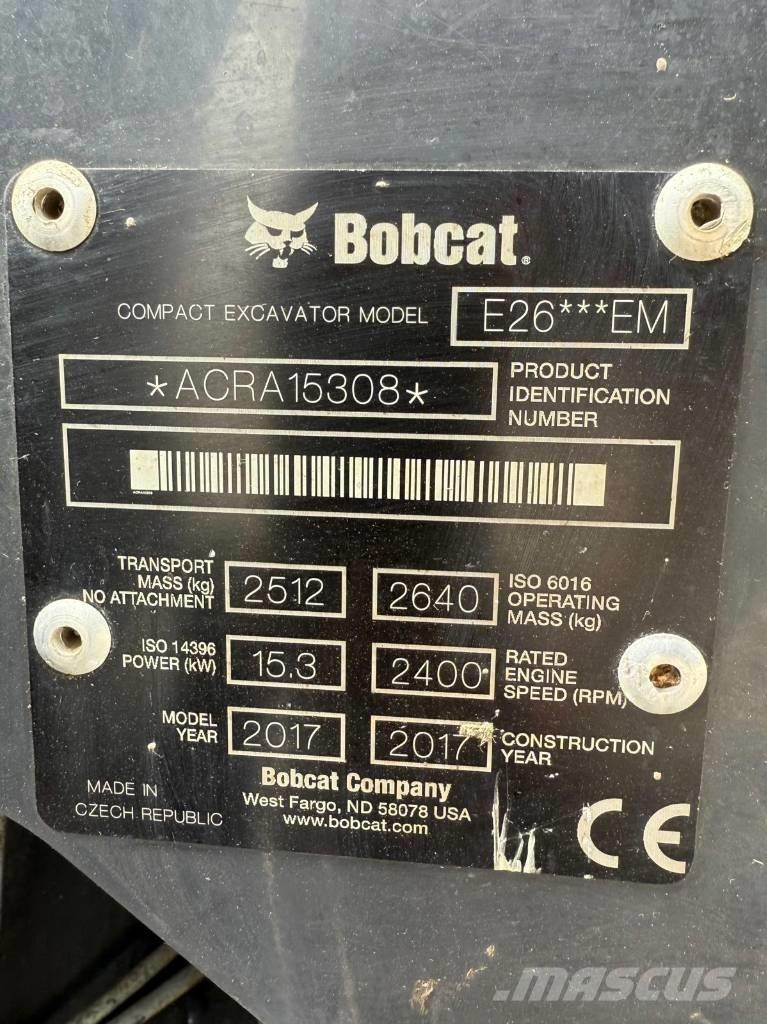Bobcat E 26 EM Mini ekskavatori < 7 t