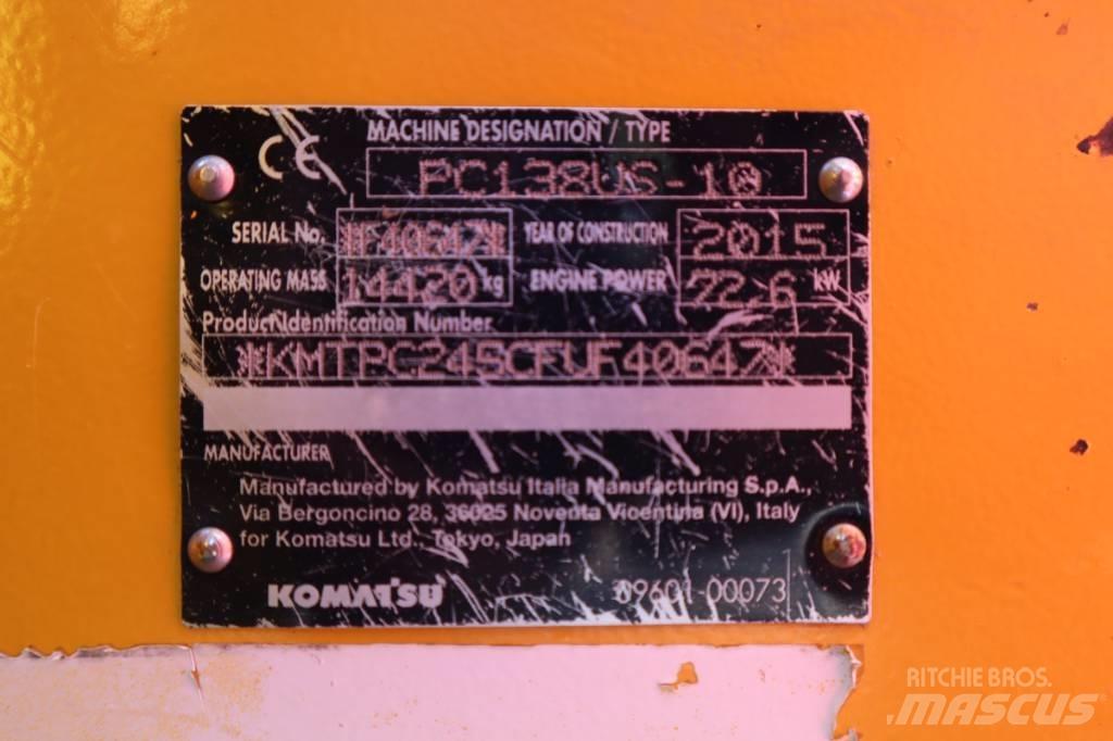 Komatsu PC138US-10 Kāpurķēžu ekskavatori