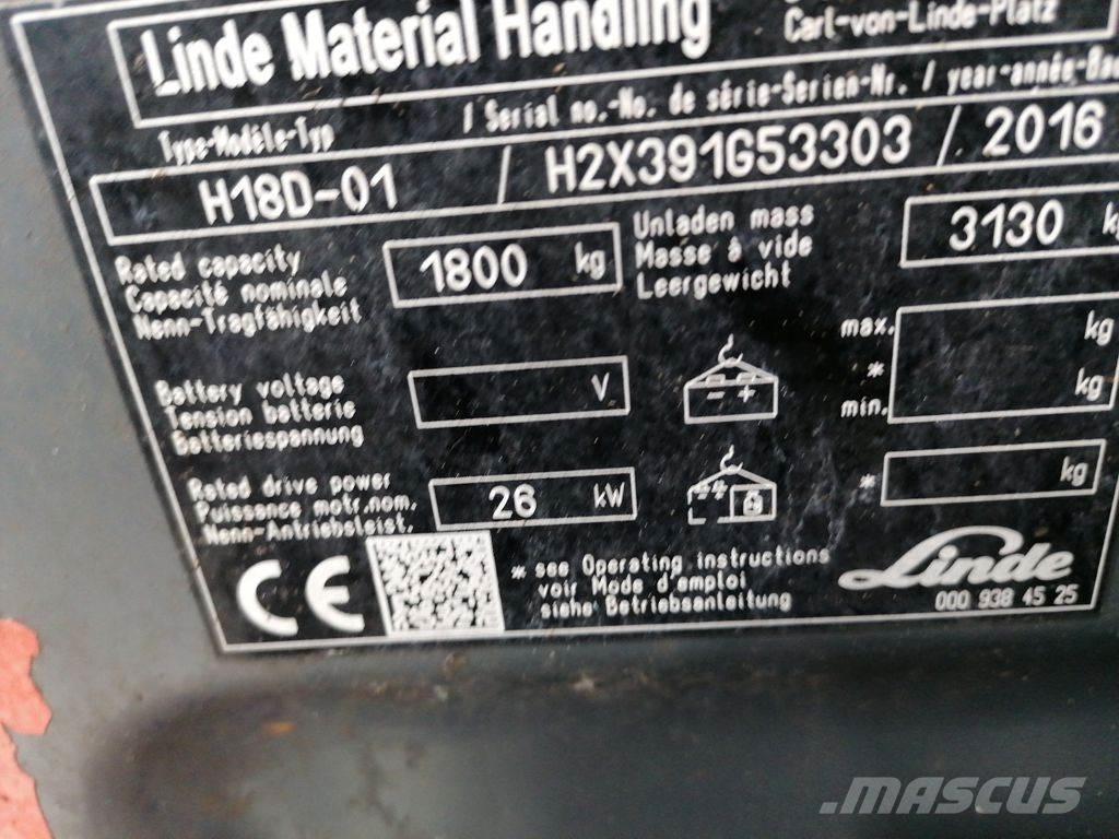 Linde H18D-02 Tehnika ar dīzeļa dzinēju