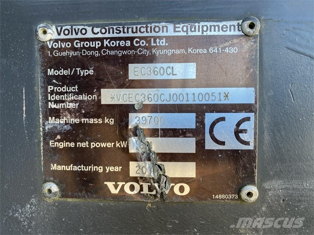 Volvo EC 360 C Kāpurķēžu ekskavatori