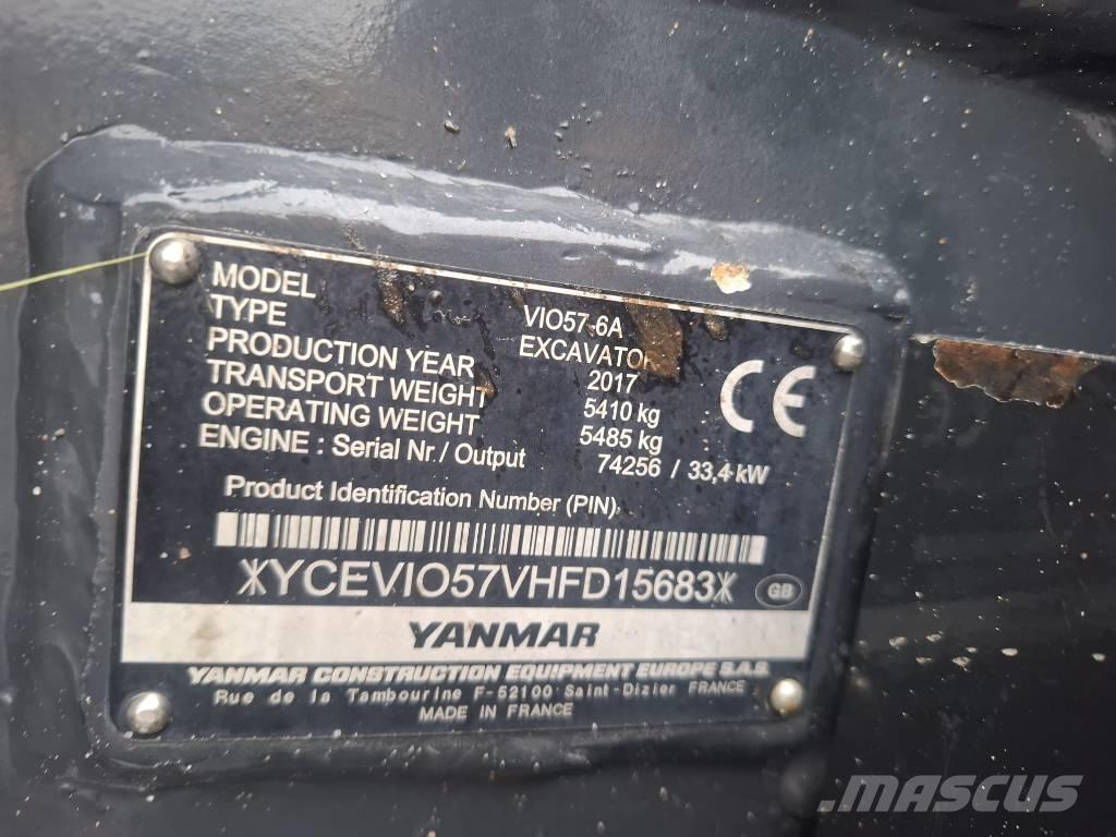 Yanmar Vio 57-6A Mini ekskavatori < 7 t