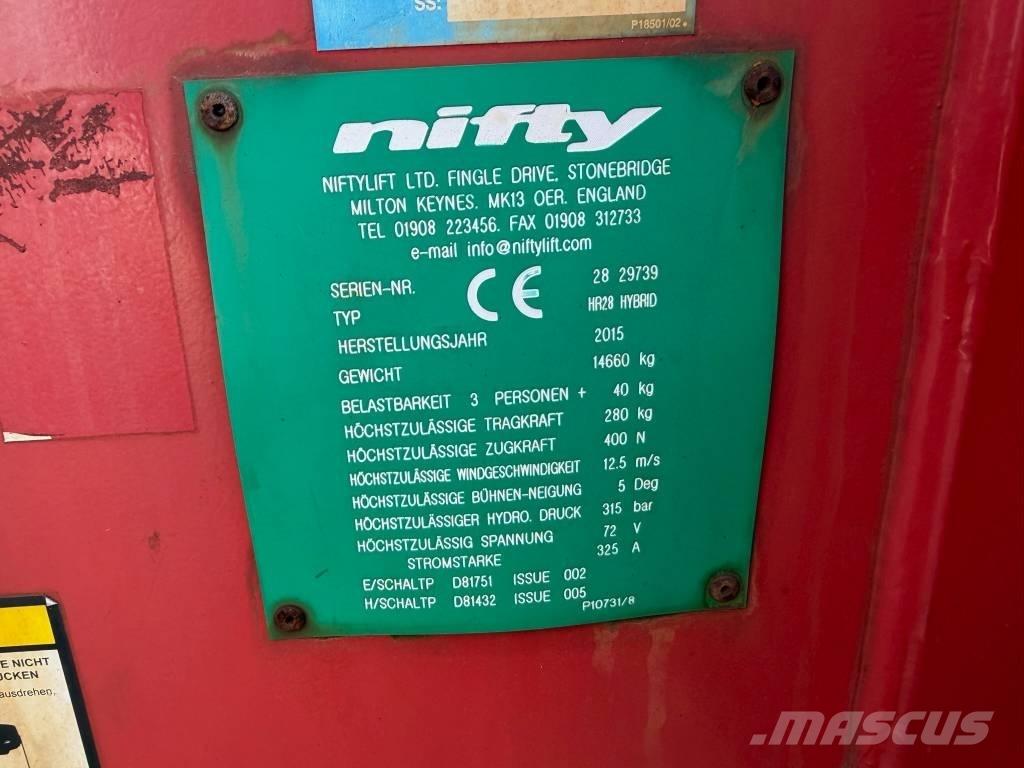 Niftylift HR 28 Strēles pacēlāji