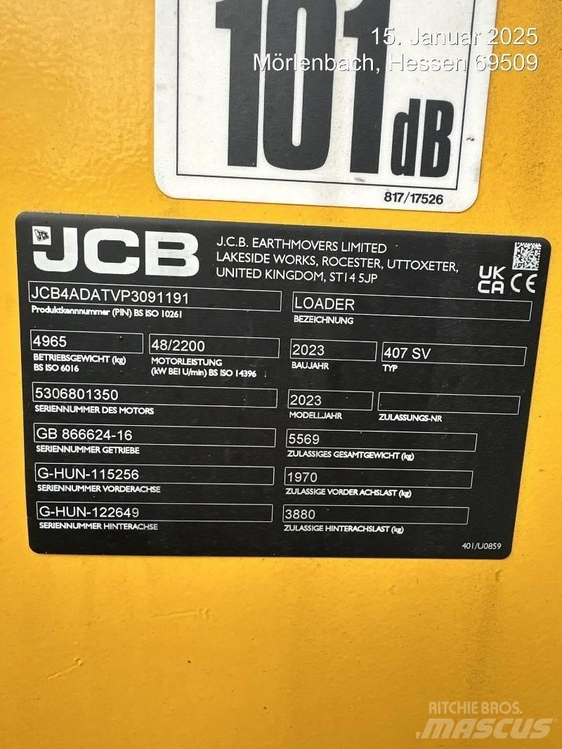 JCB 407 Iekrāvēji uz riteņiem