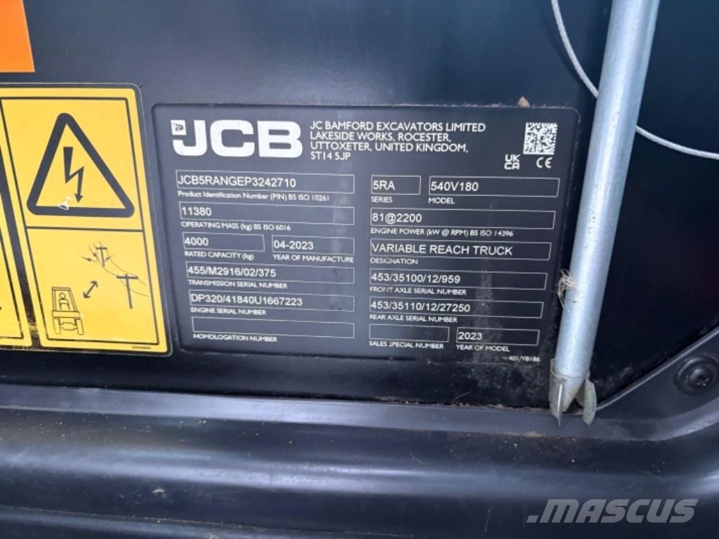 JCB 540-180 Teleskopiskie manipulatori