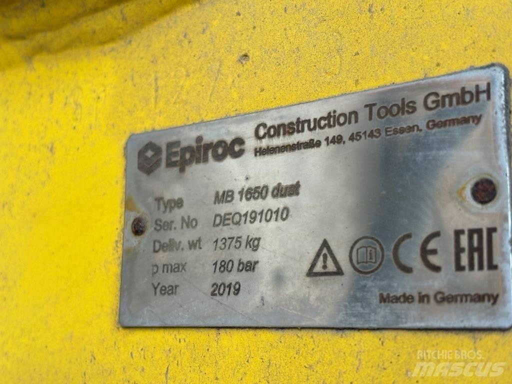 Epiroc MB 1650 Dust Āmuri/Drupinātāji