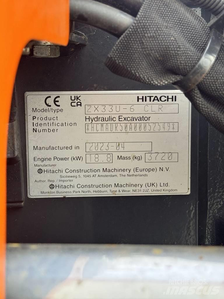 Hitachi ZX 33 U-6 Mini ekskavatori < 7 t