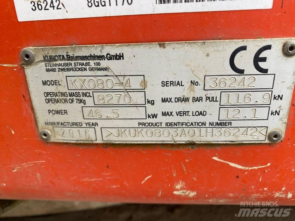 Kubota KX 080-4 Vidēja lieluma ekskavatori 7 t - 12 t