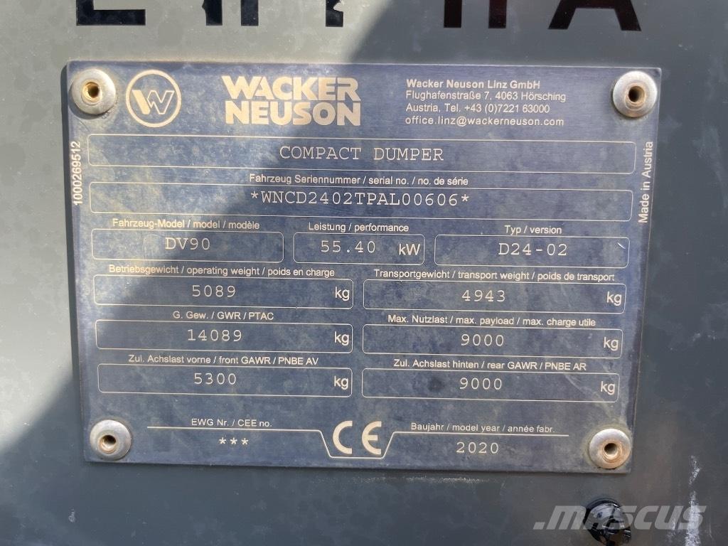 Wacker Neuson DV90 Mini pašizgāzēji