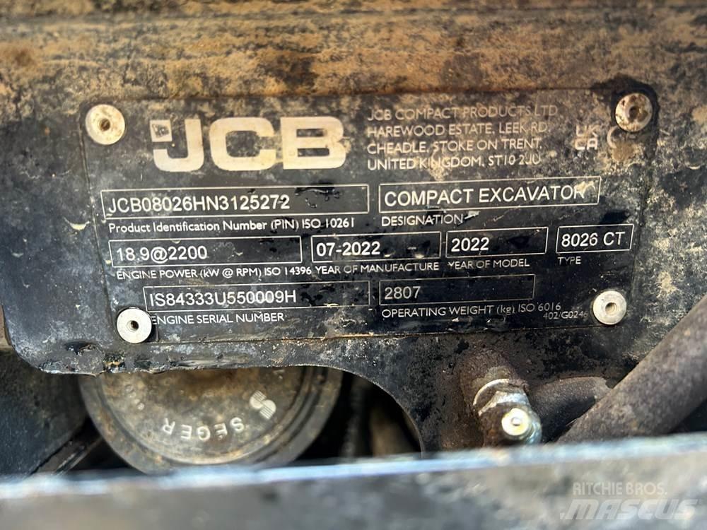 JCB 8026 CTS Mini ekskavatori < 7 t